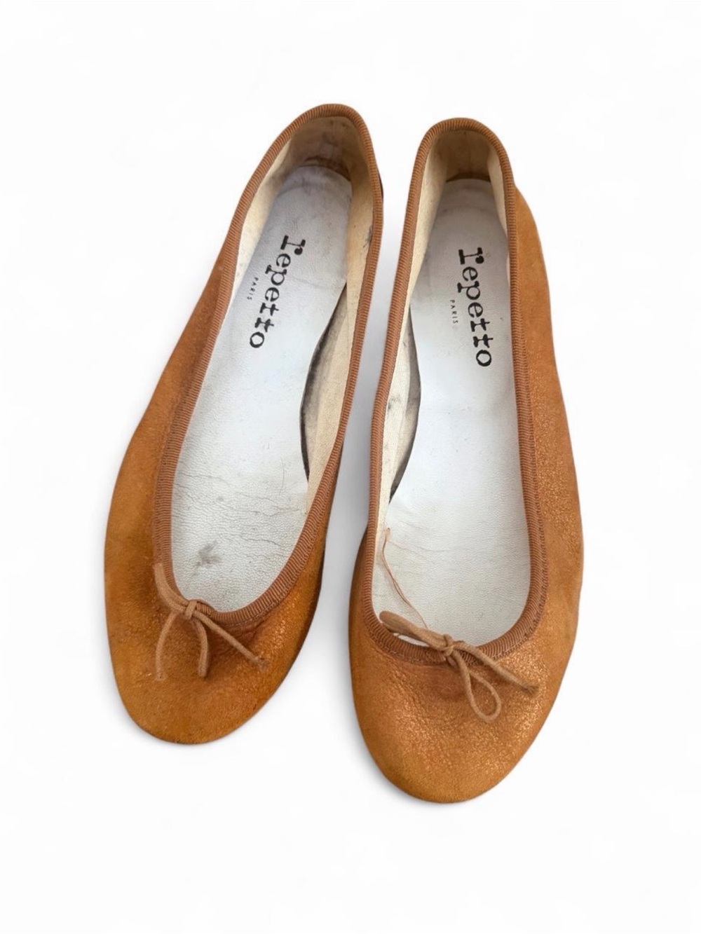 Repetto Women's Suede Ballet Flats in Tan